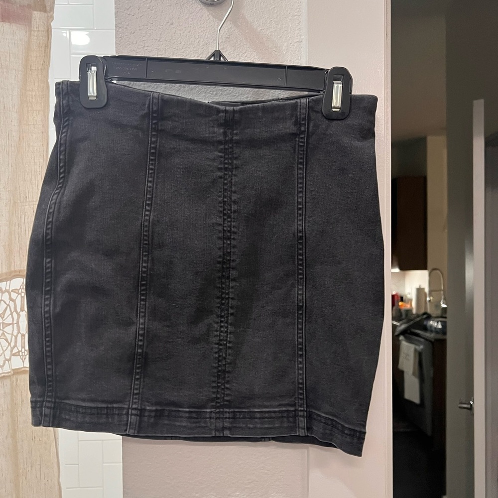 Free People Black Mini Skirt